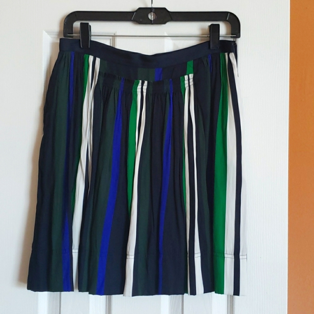 Banana Republic multicolored stripe pleated skirt